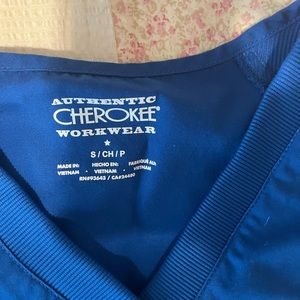 womens cherokee blue scrub top